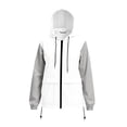 thumbnail image 4 of DeHolifer Women's Rain Jacket Lightweight Windbreaker Drawstring Full Zipper Outwear Jacket with Hood Gray L, 4 of 7
