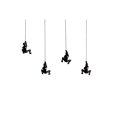 thumbnail image 1 of 6" x 3" x 3" Resin Black 4 Pack Climbing Man, 1 of 1