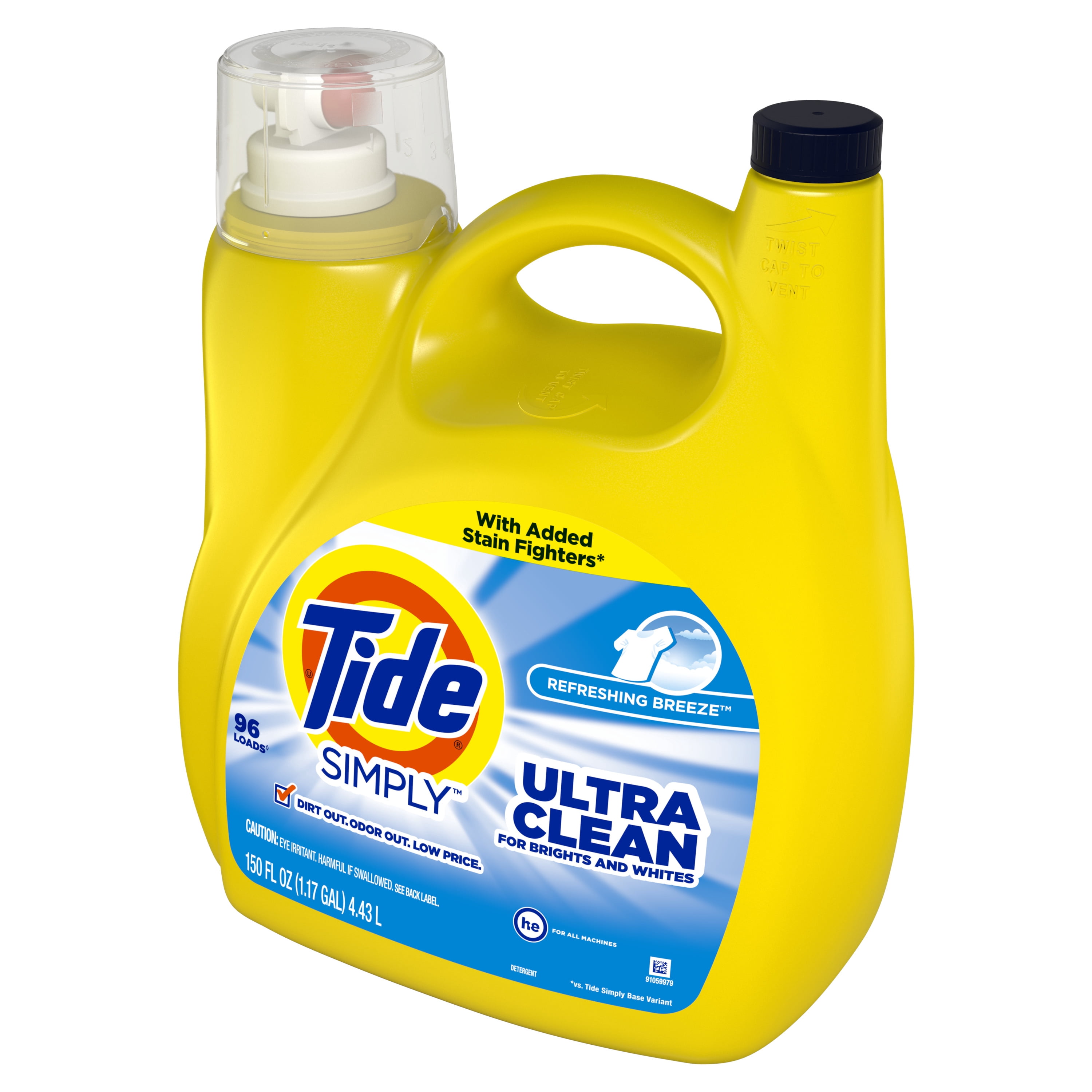 Tide Simply Refreshing Breeze 96 Loads Liquid Laundry Detergent 150 Fl Oz Walmart Com Walmart Com