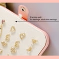 thumbnail image 4 of Organizador De Joyas ANGGREK Estuche De Joyería De Viaje Doble Capa Cuero PU Mini Rosa, 4 of 7