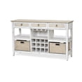 thumbnail image 2 of Sea Wind Florida Captiva Island Wood Sideboard with Baskets in White/Light Brown, 2 of 8