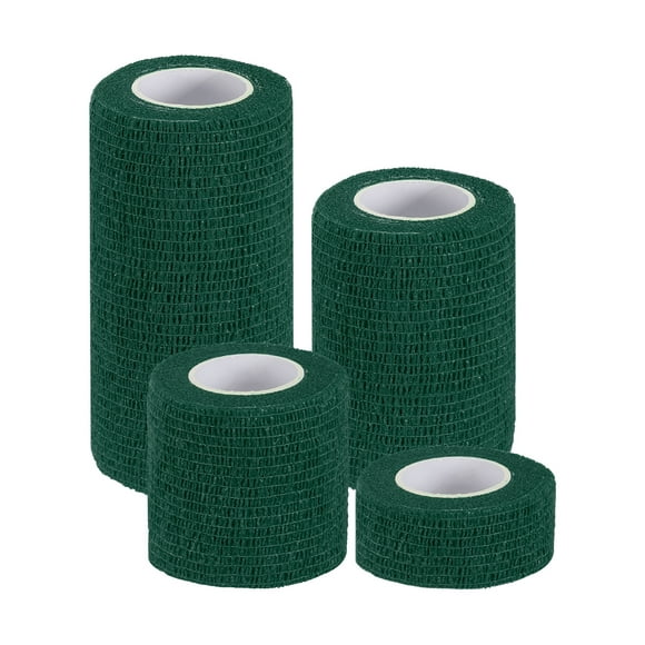 Venda autoadhesiva Uxcell, cinta elástica autoadherente transpirable para deportes atléticos de muñeca y tobillo, verde oscuro
