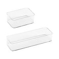 thumbnail image 3 of LULULION 2Pcs White Kitchen Drawer Organizers Convenient Multi-Function Storage Boxes, 3 of 8