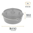 thumbnail image 3 of Petromax Cast Iron Dutch Oven for Cooking or Baking Outdoors Over a Campfire or in the Home Kitchen, Pre-Seasoned Cookware Conducts Heat Evenly, Flat Base, 5.8 Qt, 3 of 7