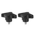 thumbnail image 1 of Uxcell 2 Pieces Star Knobs M8 x 12mm Metric Threaded Stud 60mm 4-Point Plastic Head Clamping Thumb Screws, 1 of 7