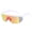 White, variant on FZFLZDH Semi Rimless Neon Rainbow Mirrored Lens Sports Performance Sunglasses White Half Frame ZigZag Arms Pink Nose Pads