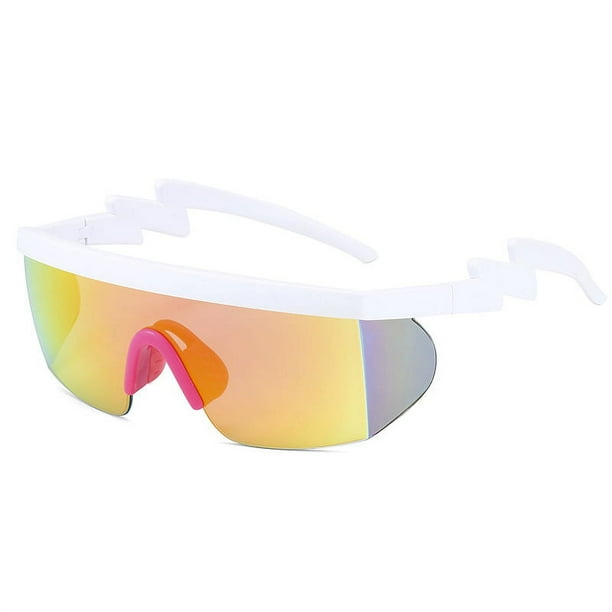 Gafas de sol de una pieza con forma de rayo para deportes al aire libre, gafas de ciclismo, gafas de sol irregulares