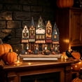 thumbnail image 4 of Trovenix Vintage Halloween Wooden Table Decoration Rustic Style Tray Halloween Crafts Decoration Spooky Town Display for Home Tabletop, 4 of 6