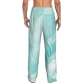 thumbnail image 3 of Daiia Blue Marble Men's Sleep Pant with Pockets and Drawstring,Pajama Pants-Small, 3 of 9