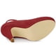 thumbnail image 5 of Zapatillas Correa De Tobillo Tacón De Aguja Punta Redonda De Las Mujeres Allegra K Rojo 41, 5 of 6