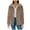 Khaki, variant on Women's Mid Length Winter Hooded Coat Solid Color Lined Jacket Outerwear For Cold Weather Comfort