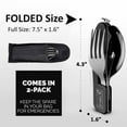 thumbnail image 3 of Orblue 4-in-1 Camping Utensils, 2-Pack - Portable Stainless Steel Spoon, Fork, Knife & Bottle Opener Combo Set - Travel, Backpacking Cutlery Multitool, Blue, 3 of 8