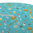 thumbnail image 3 of Food Pouf Cover with Zipper, Minimalist Style Tasteful Food Art Hamburger Sushi Pizza Beer Milkshake Ice Cream, Soft Decorative Fabric Unstuffed Case, 30" W X 17.3" L, Multicolor, by Ambesonne, 3 of 5