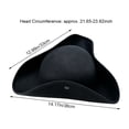 thumbnail image 4 of Jiibva Faux Leather Pirate Hat,Tricorn Pirate Hat,Novelty Leather Pirate Hat for Men Women Halloween, 4 of 7