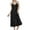 Black, variant on Jalioing Spaghetti Strap Satin Nightgown for Women Sleeveless V Neck Full Slip Dress Comfy Silky Nightdress