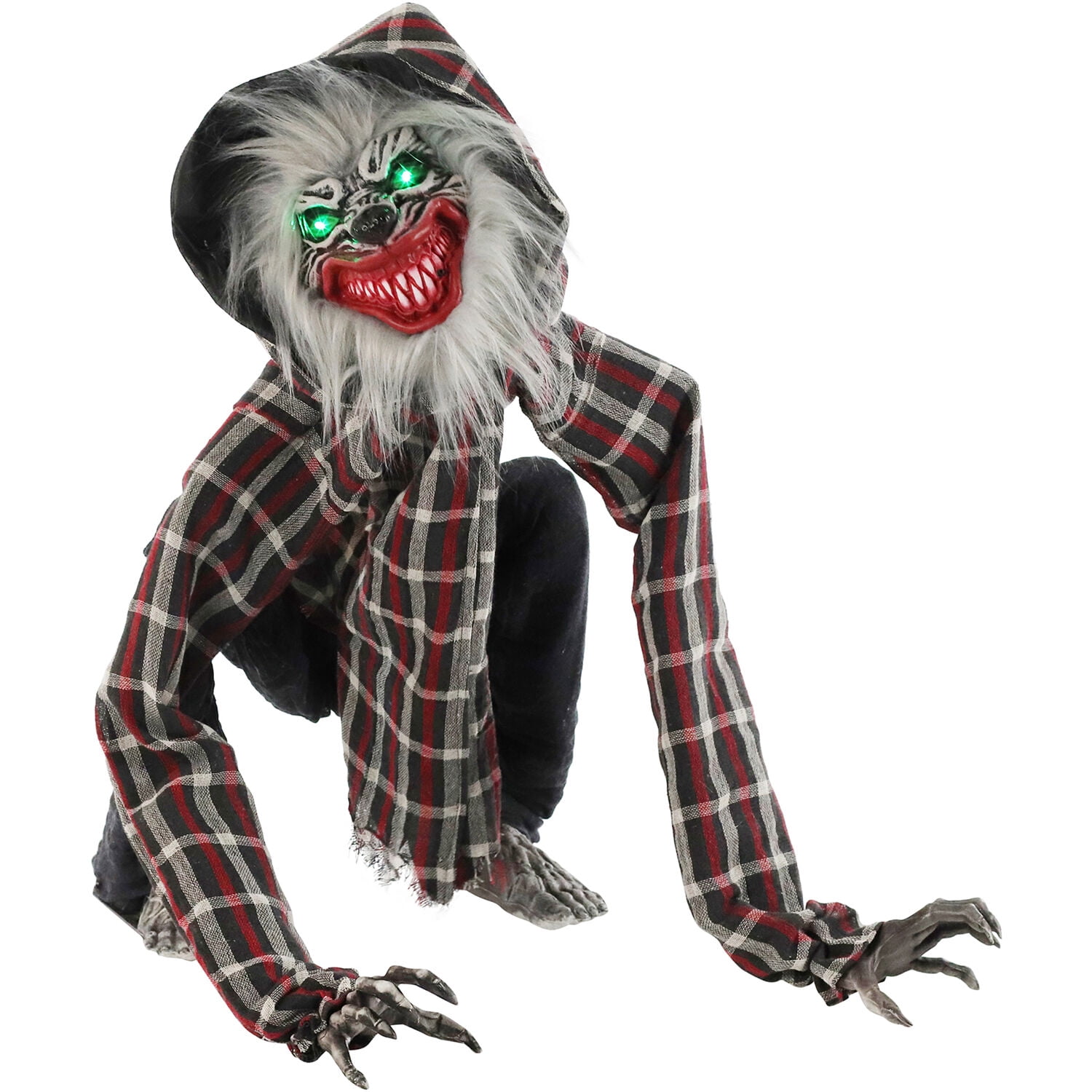 Haunted Hill Farm 30 in Werewolf Animatronic with Lights and Sound, HHWOLF-4FLSA