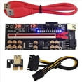 thumbnail image 4 of 4X VER018 PRO PCI-e Riser Card USB 3.0 Cable 018 PLUS PCI Express 1X una 16X Extender Adaptador PCIe para BTC Mining (Rojo), 4 of 5