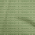 thumbnail image 1 of oneOone Cotton Silk Green Fabric Geometric Craft Projects Decor Fabric Printed By The Yard 42 Inch Wide, 1 of 4