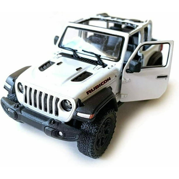 Rubicon Jeep Wrangler Convertible WHITE Diecast Model Toy Car 1:34 Scale 5