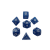 Blue Marbled Glitter - Pack of 7 Polyhedral Dice (7 Die in Set) | Role Playing Game Dice | D4, D6, D8, D10, D%, D12, and D20 -