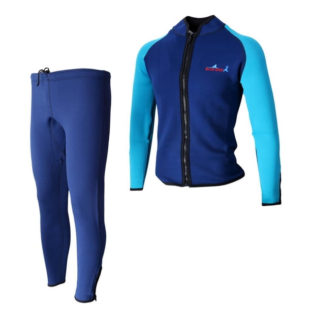 Chaqueta de Traje de Neopreno de Cuerpo Completo para Hombre Baoblaze 2 Mm Azul marino