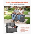 thumbnail image 2 of VEVOR Outdoor Storage Bench PE Rattan 40Gal Deck Box Waterproof Outdoor Seat & Storage, 2 of 9