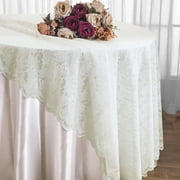 Wedding Linens Inc. 108" Round Lace Table Overlays, Lace Tablecloths