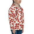 thumbnail image 3 of Salouo Tomato Pattern Hoodie Sweatshirt for Youth, Fall Pullover Hoodie Sweatshirt Long-Sleeve Pullover Hooded Sweatshirt-Small, 3 of 6