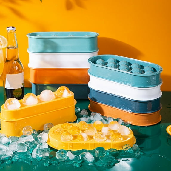 Visland Round Ice Cube Tray,Ice Ball Maker Mold for Freezer,Circle Ice Cube Tray Making Sphere Ice Chilling Cocktail Whiskey Tea & Coffee