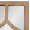 thumbnail image 4 of Kate and Laurel Pierette Windowpane Mirror, 16 x 42, Natural Wood, Tall Framed Cathedral Arched Wooden Overlay Mirror, 4 of 8