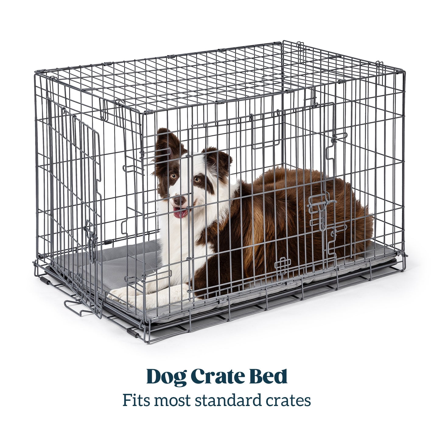 Pelzin Cybarmour Chew Proof Dog Crate Pad - Outdoor Indestructible Dog Bed - Tough - Potable - Machine Washable - Water & Dirt-Resistant - Extra Large Breeds & Fits 48-Inch Crate - 47"x29", Limestone