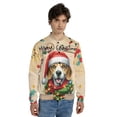 thumbnail image 4 of Merry Christmas Santa Beagle Scarf Twinkling Lights Xmas Holiday All Over Print 3D Baseball Jacket Beagles Dog Lover Gifts Idea Bomber Jacket Softball - 00022, 4 of 6