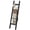 Black-5 Tier, variant on Hzuaneri Blanket Ladder for Living Room, 5-Tier Farmhouse Ladder Holder with 4 Hooks, 5ft 3 inch Rustic Decorative Farmhouse Blanket Holder Rack Easy Assembly - Greige