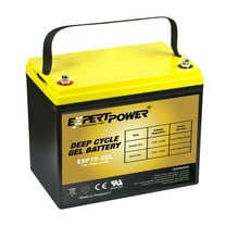 ExpertPower 12V 75AH Gel Deep Cycle Battery Replaces BCI Group 24M Starting Marine & RV