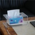 thumbnail image 2 of Cateissary Caja de pañuelos acrílicos, soporte para pañuelos, dispensador de pañuelos con cubierta magnética Caja de pañuelos transparente Almacenamiento y organización del hogar, 2 of 6