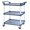 Gray, variant on 3 Tier Utility Cart, 420lbs Heavy Duty Rolling Cart, Lockable Wheels - Warehouse Kitchen Office, Plastic Bus Cart with Rubber Hammer, Grey