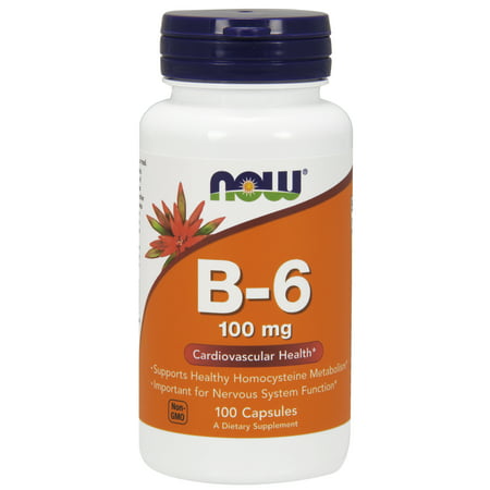 NOW Supplements, Vitamin B-6 100 mg, 100 Capsules (The Best Vitamin B Supplement)