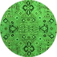 thumbnail image 1 of Ahgly Company Indoor Round Abstract Green Modern Area Rugs, 6' Round, 1 of 4