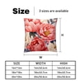thumbnail image 5 of Peony Decorative Velvet Throw Pillow Covers for Chair - Set of 2, Unique Patterns, 16x16, 18x18, 20x20 Inches for Home Decor and Gifts, 5 of 6