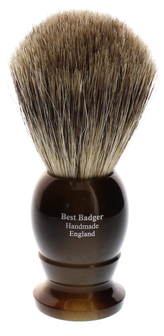 Edwin Jagger Best Badger Shaving Brush, Medium, Imitation Light Horn