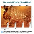 thumbnail image 3 of Peel and Stick Wallpaper Canvas Music theme poster treble clef abstract musical staff Modern Art Wall Mural Decor Self Adhesive and Removable 69in x 98in, 3 of 6