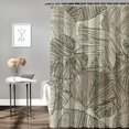 thumbnail image 2 of GOSMITH Hawaiian Jungle California Palm Leaves Aloha Floral Pattern Tropical Design Banana Plant Leaf Tree Shower Curtain Multiple Sizes Durable and Washable White, 2 of 7