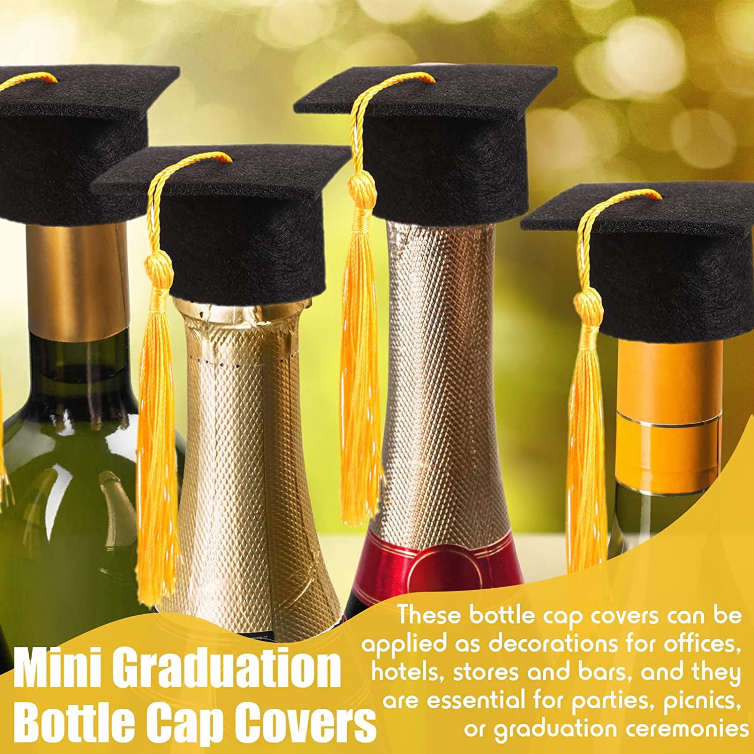Mini Graduation Cap Bottle Toppers Mini 