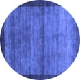 thumbnail image 1 of Ahgly Company Machine Washable Indoor Round Abstract Blue Contemporary Area Rugs, 5' Round, 1 of 4