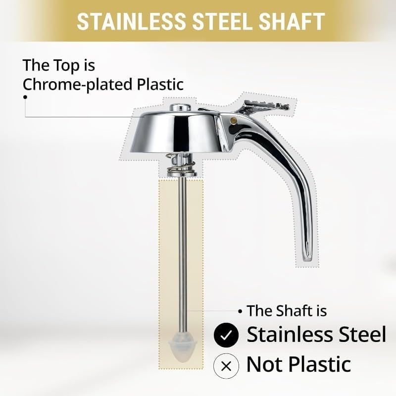 8fl oz Honey Dispenser with Stand – No-Drip Chrome-Plated ABS Lid, Honeycomb Design Jar for Honey, Maple Syrup