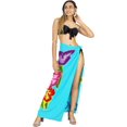thumbnail image 4 of HAPPY BAY Women's Bikini Wrap Beach Swimwear Swim Cover up Summer Wraps Pareo Sarong Swimsuit Coverups for Women Beachwear One Size Ocean, Floral, 4 of 5