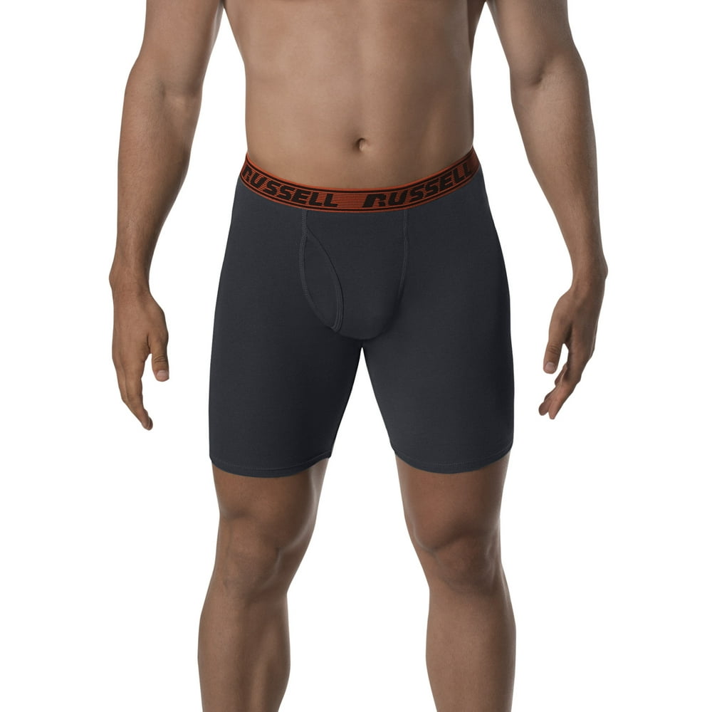 Russell Russell Men's Comfort Performance Assorted Color Long Leg Boxer Briefs, 5 Pack