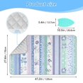 thumbnail image 2 of Soft Pastel Stripes Elegant Flowers Leaves Ironing Mat Blanket Portable Travel Ironing Pad Heat Resistant Pad 47.2" x 27.6”, 2 of 6