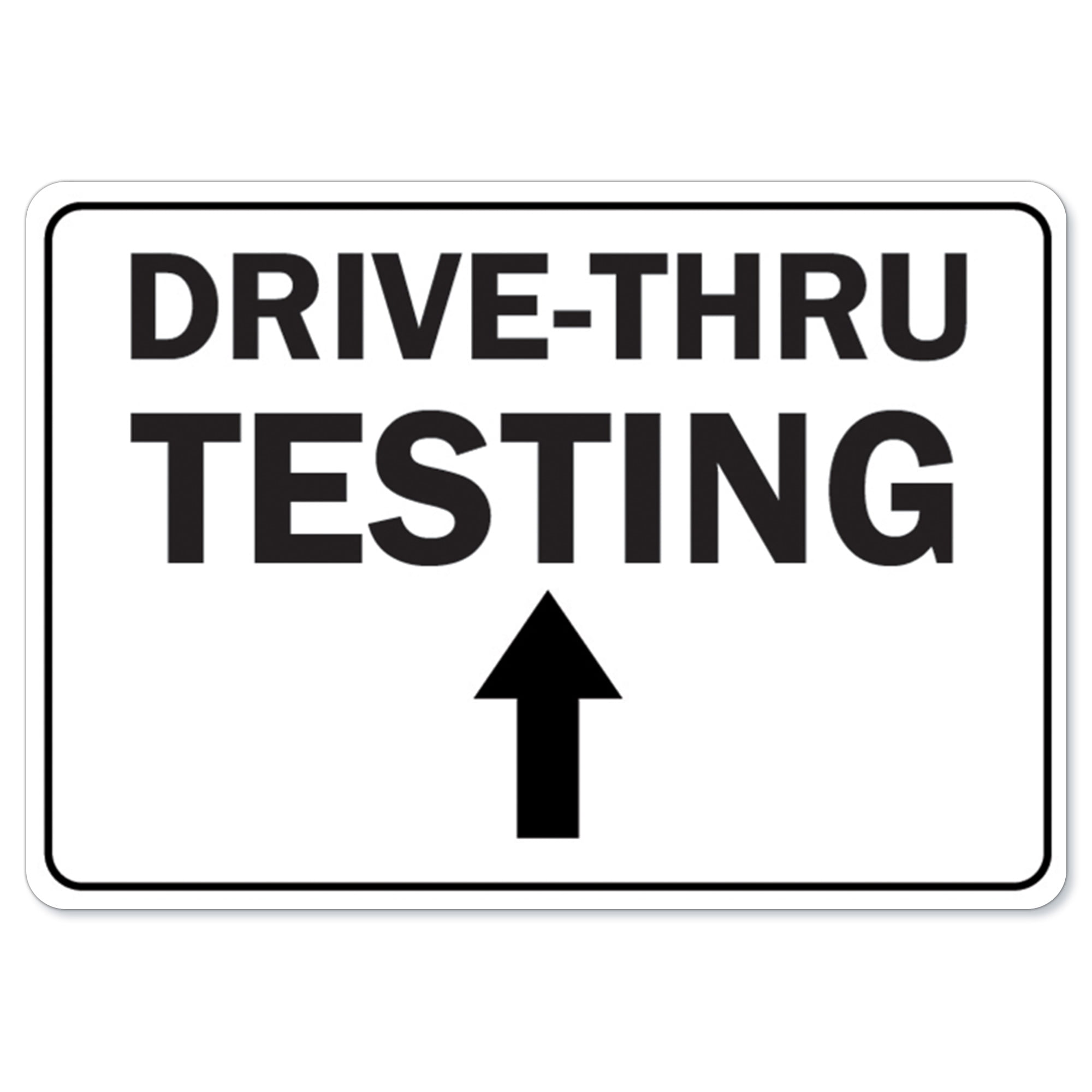 Drive-Thru Enter with Arrow Sign Direction Inform Patrons Drive Thru Entrance 