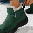 thumbnail image 4 of Caywon Women Snow Boots Round Toe Slip On Quilted Puffer Style Warm Plush Lined Ankle Booties Comfortable Winter Outdoor Shoes Botas de Nieve para Mujer, 4 of 9